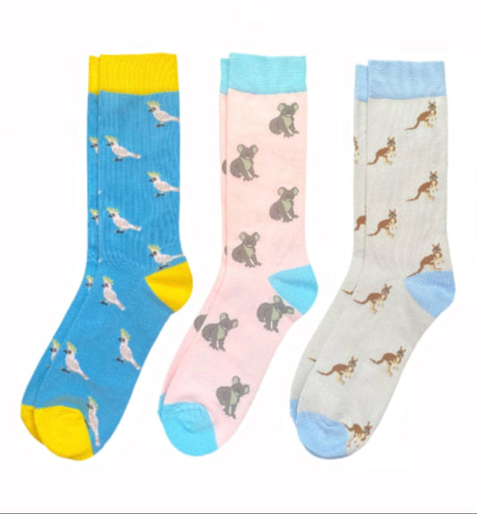 Iconic Aussie Animals Sock 3-Pack